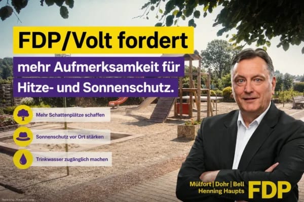 FDP Volt Sonnenschutz an Spielplätzen